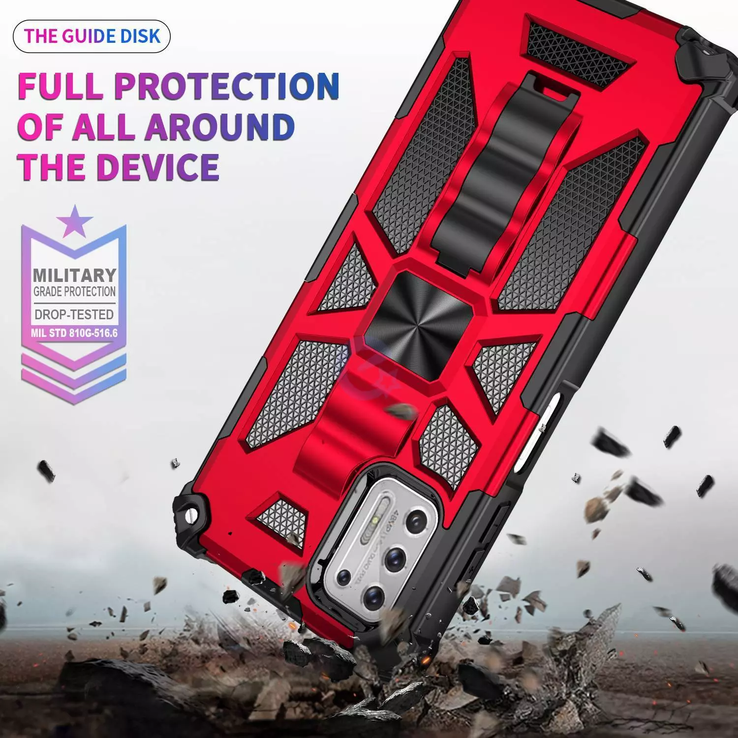 Протиударний чохол бампер для Samsung Galaxy A15 Anomaly Hybrid Armor (вбудована підставка) Army Blue (Армійський Синій) 