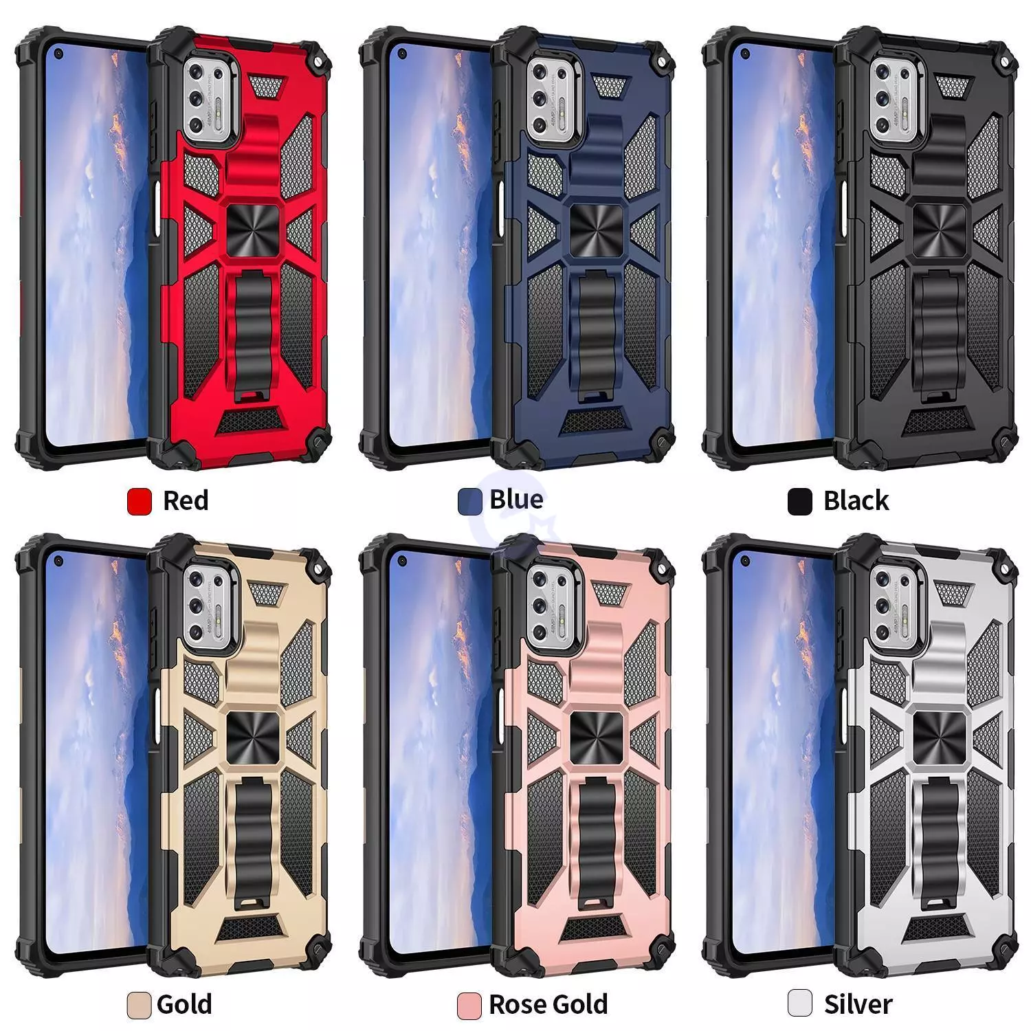 Протиударний чохол бампер для Samsung Galaxy A55 Anomaly Hybrid Armor (вбудована підставка) Army Blue (Армійський Синій) 