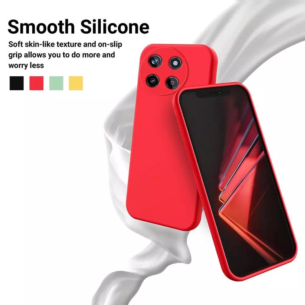 Чехол бампер для Realme 11 4G Anomaly Silicone (с микрофиброй) Red (Красный) 