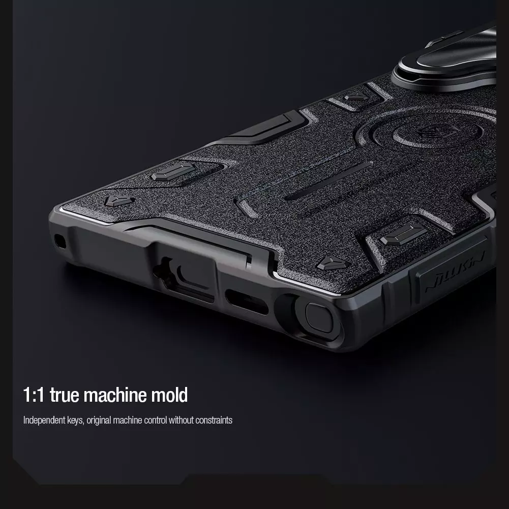 Чохол бампер Nillkin CamShield Armor Prop (шторка на камеру) для Samsung Galaxy S24 Ultra Dark Green (Темно зелений) 