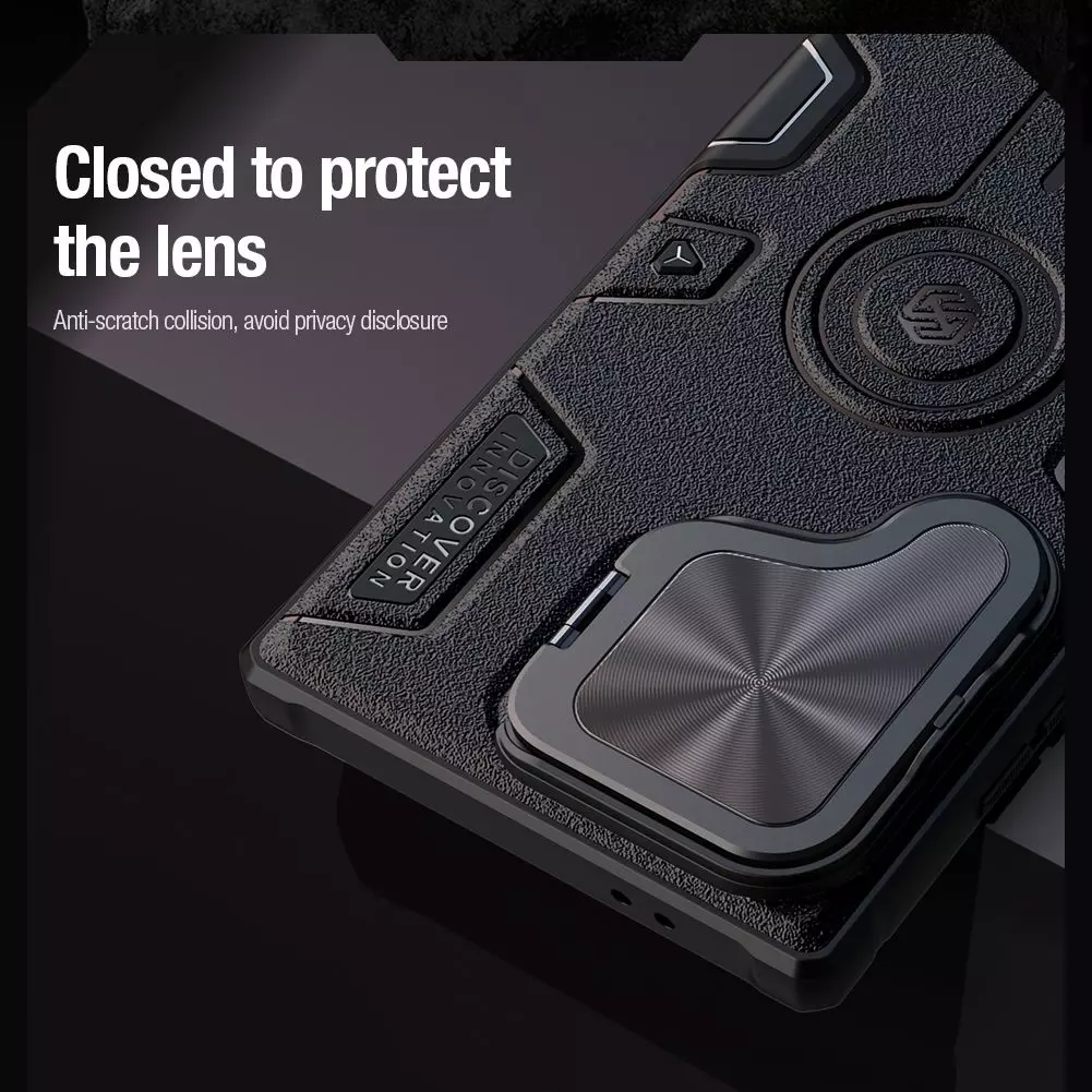 Чохол бампер Nillkin CamShield Armor Prop Magnetic (шторка на камеру) для Samsung Galaxy S24 Ultra Black (Чорний) 