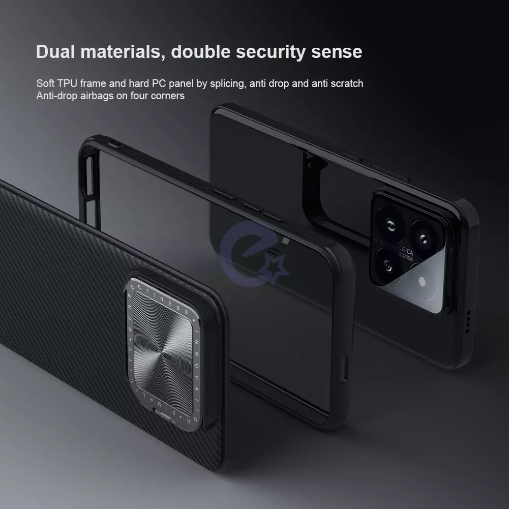 Чохол бампер Nillkin CamShield Prop для Xiaomi 14 Pro Black (Чорний) 