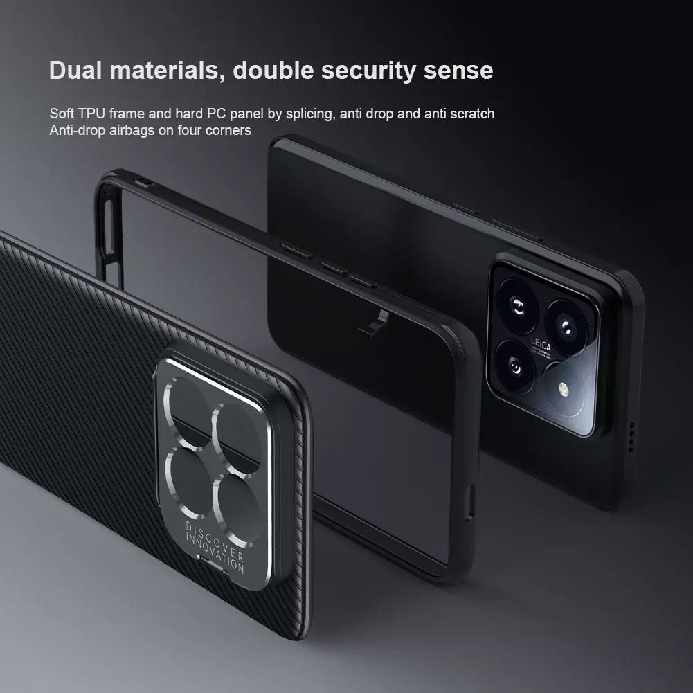 Чохол бампер Nillkin CamShield Prop (з вирізом під камеру) для Xiaomi 14 Pro Black (Чорний) 