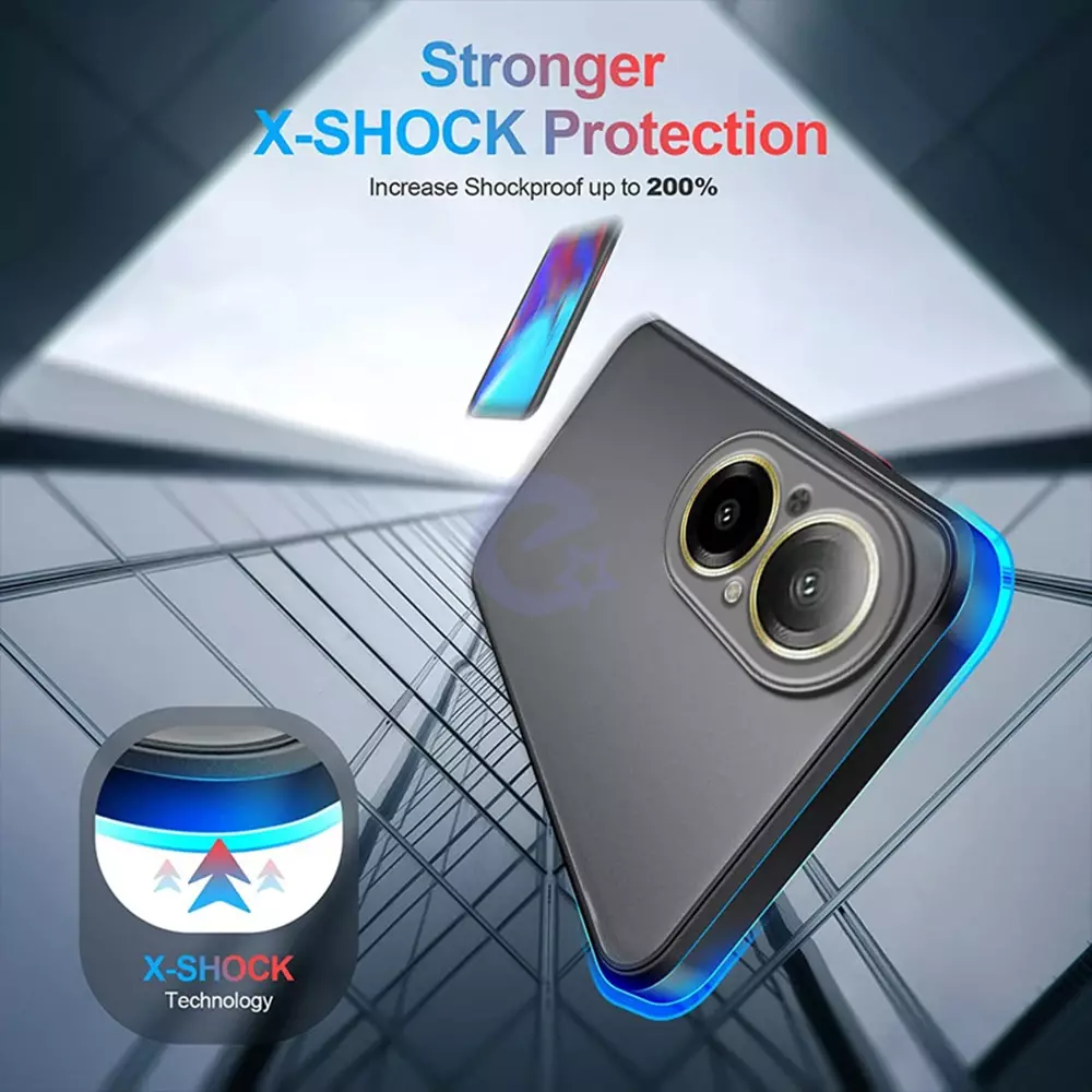 Чехол бампер для Realme C67 4G Anomaly Fresh Line Dark Blue (Темно Синий) 
