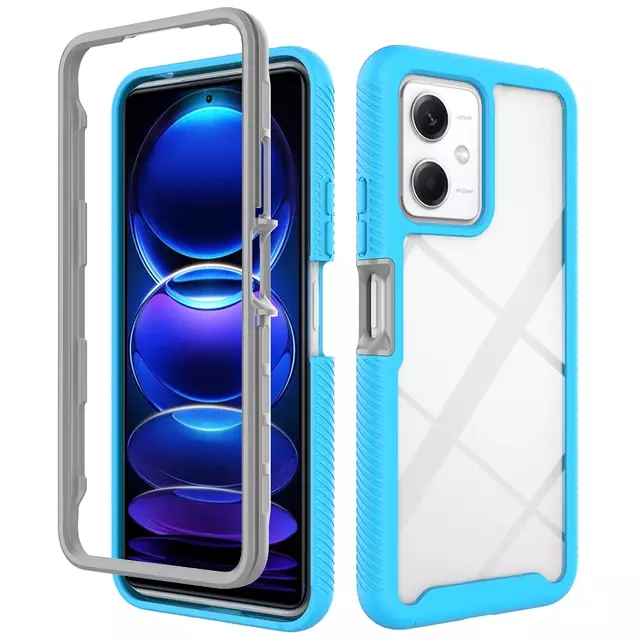 Противоударный чехол бампер для Motorola Edge 40 Neo Anomaly Hybrid 360 Sky Blue / Grey (Небесно Синий / Серый)  Противоударный чехол бампер для Motorola Edge 40 Neo Anomaly Hybrid 360 Sky Blue / Grey (Небесно Синий / Серый)