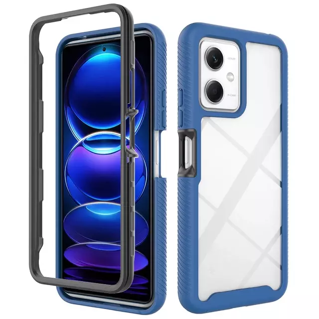 Противоударный чехол бампер для Motorola Edge 40 Neo Anomaly Hybrid 360 Black / Blue (Черный / Синий)  Противоударный чехол бампер для Motorola Edge 40 Neo Anomaly Hybrid 360 Black / Blue (Черный / Синий)