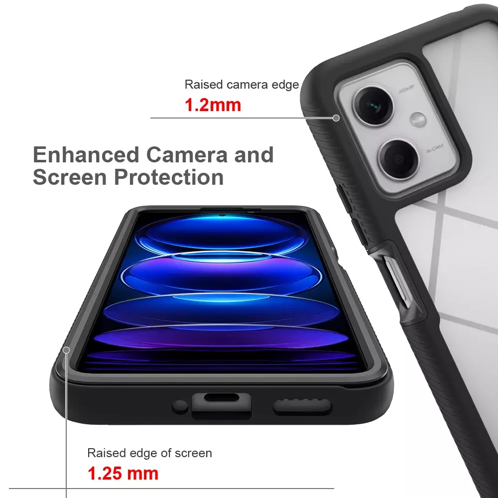 Противоударный чехол бампер для Motorola Edge 40 Neo Anomaly Hybrid 360 Black / Blue (Черный / Синий)  Противоударный чехол бампер для Motorola Edge 40 Neo Anomaly Hybrid 360 Black / Blue (Черный / Синий)