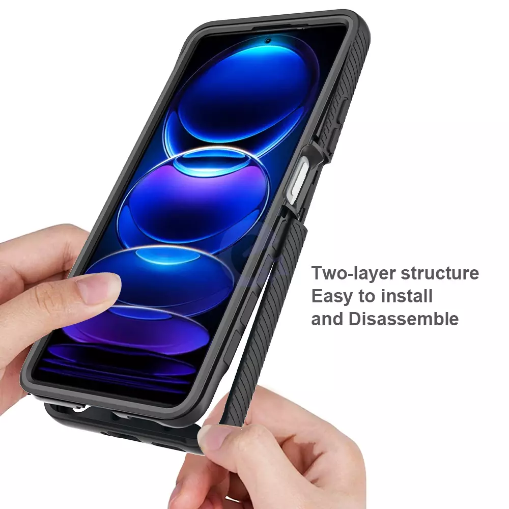 Противоударный чехол бампер для Motorola Moto G54 Anomaly Hybrid 360 Black / Blue (Черный / Синий) 