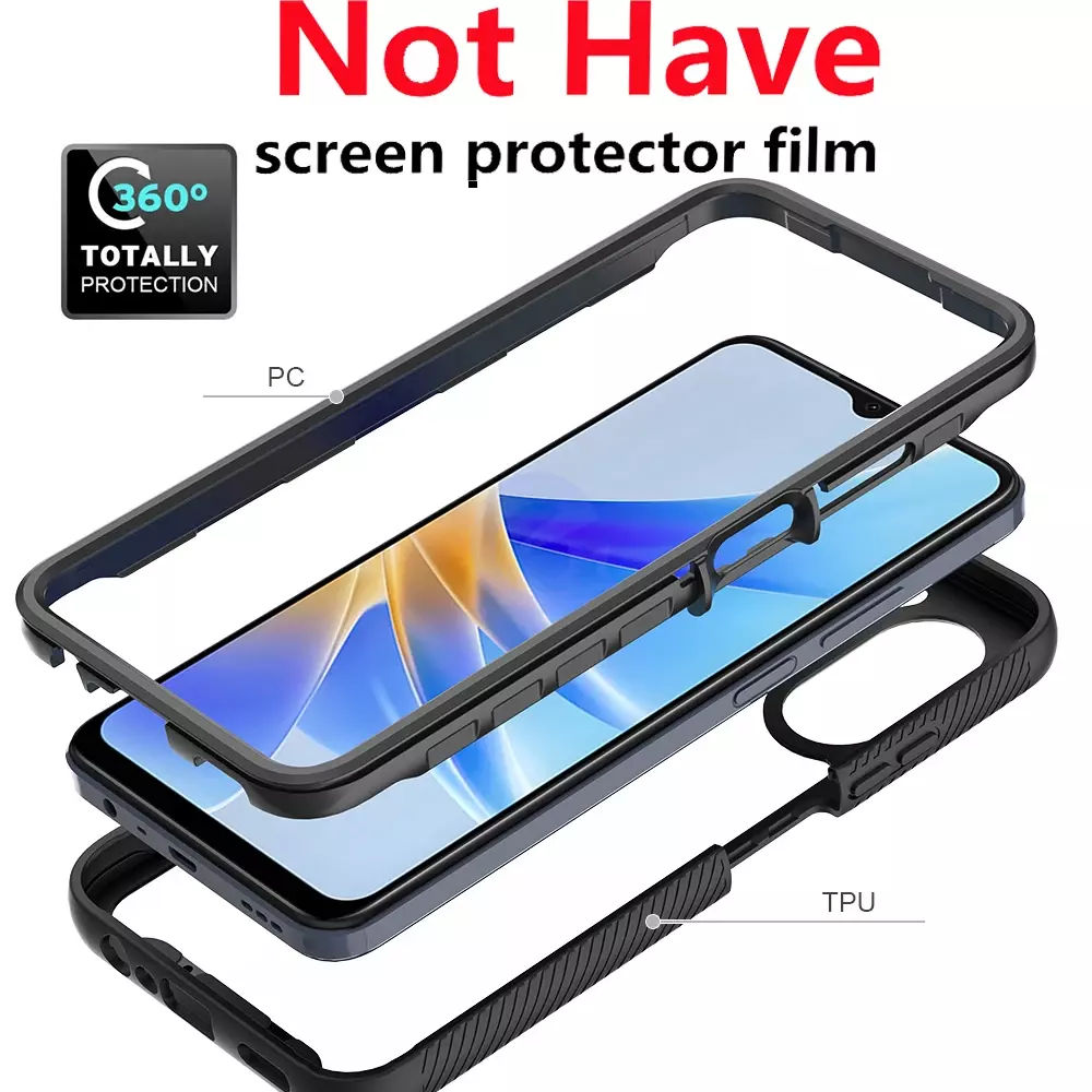 Протиударний чохол бампер для Oppo A38 / A18 Anomaly Hybrid 360 Purple (Пурпурний)