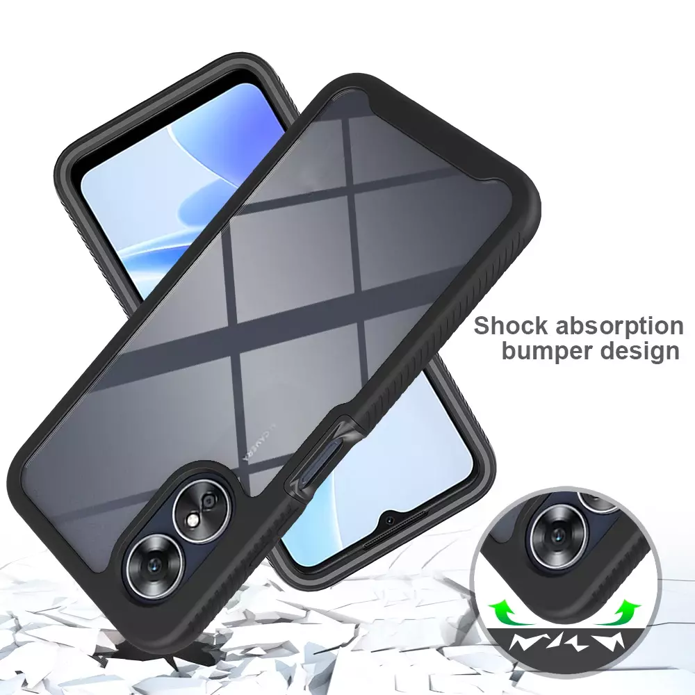 Протиударний чохол бампер для Oppo A78 4G Anomaly Hybrid 360 Black / Blue (Чорний / Синій) 