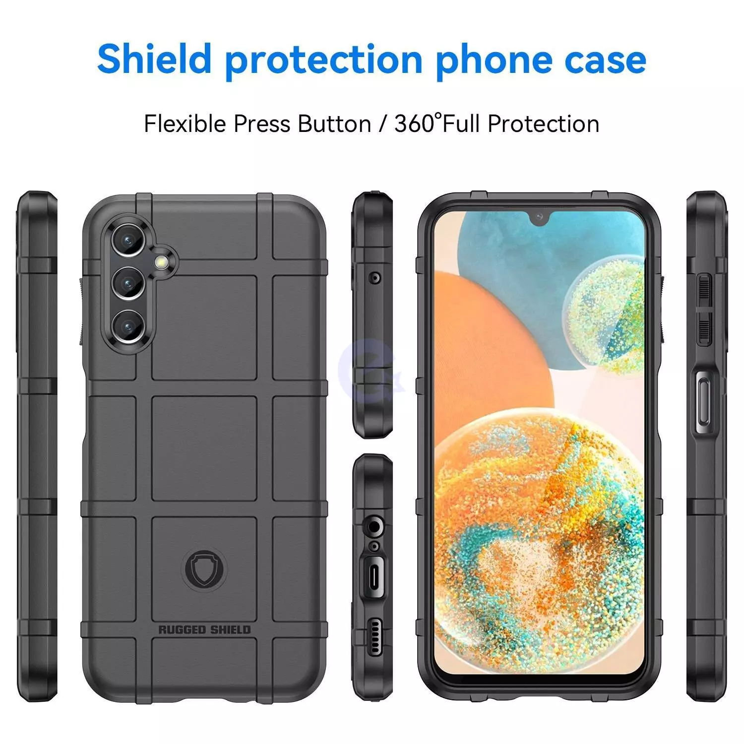 Противоударный чехол бампер для Samsung Galaxy S24 Ultra Anomaly Rugged Shield Blue (Синий) 