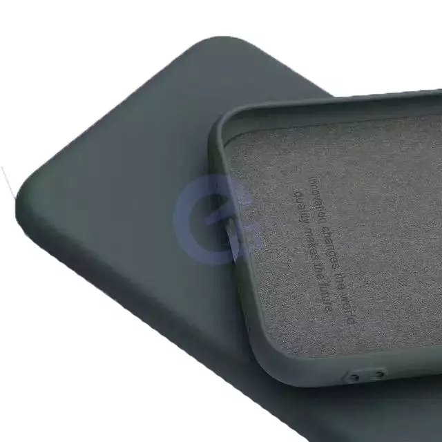 Чохол бампер для Samsung Galaxy A55 Anomaly Silicone (з мікрофіброю) Dark Green (Темно зелений) 