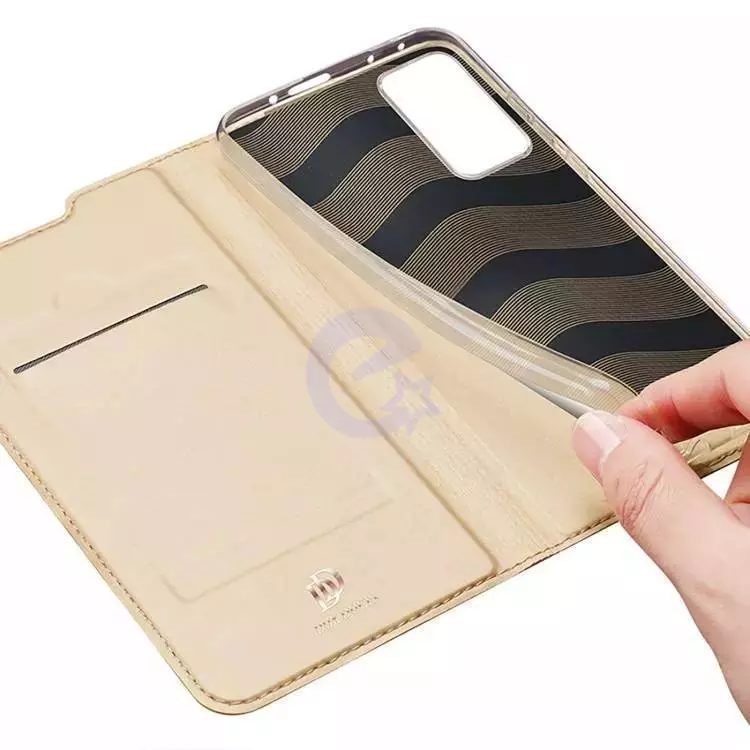 Чехол книжка для Xiaomi Poco X6 Pro Dux Ducis Skin Pro Gold (Золотой) 