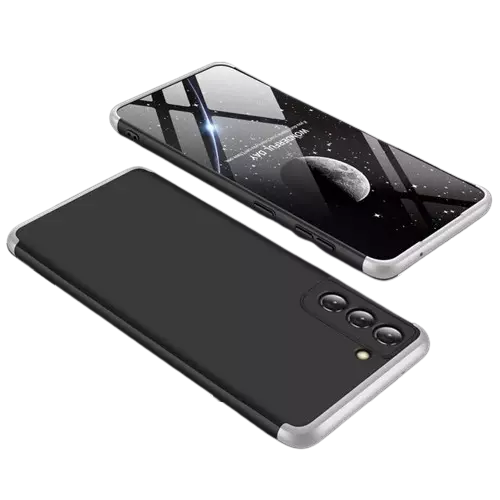 Ультратонкий чохол бампер для Samsung Galaxy A35 GKK Dual Armor Black / Silver (Чорний / Сріблястий) 