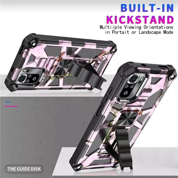 Противоударный чехол бампер для Huawei Honor X7a Anomaly Hybrid Armor (встроенная подставка) Army Green (Армейский Зеленый) 