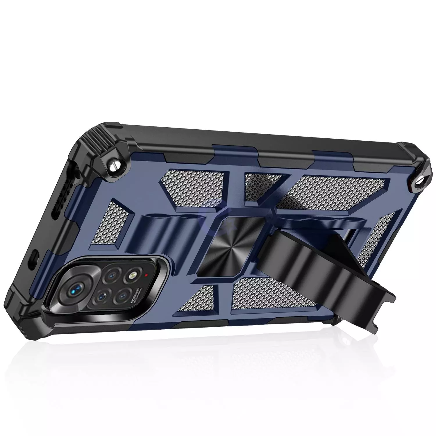 Протиударний чохол бампер для Motorola Moto G54 Anomaly Hybrid Armor (вбудована підставка) Army Blue (Армійський Синій) 