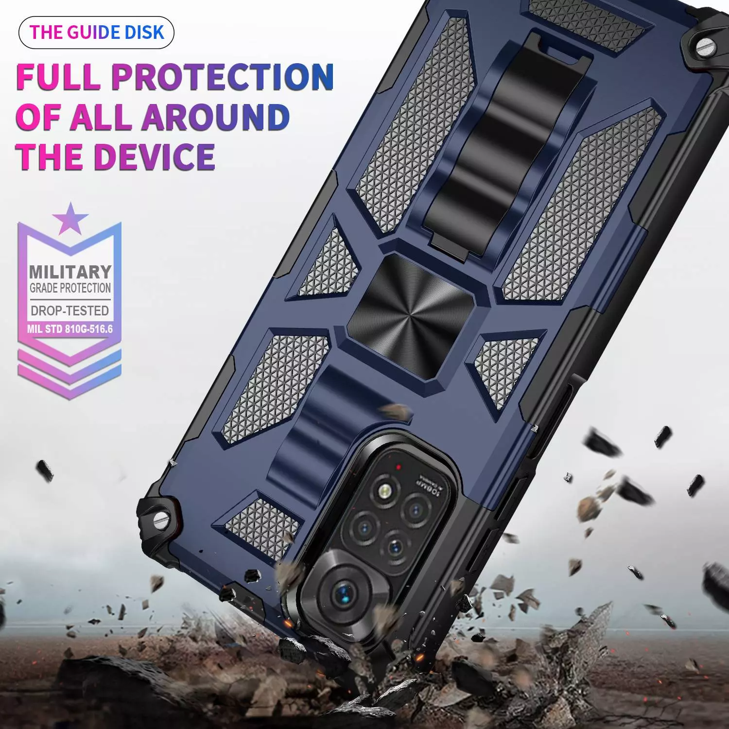 Противоударный чехол бампер для Samsung Galaxy A05 Anomaly Hybrid Armor (встроенная подставка) Black (Черный) 