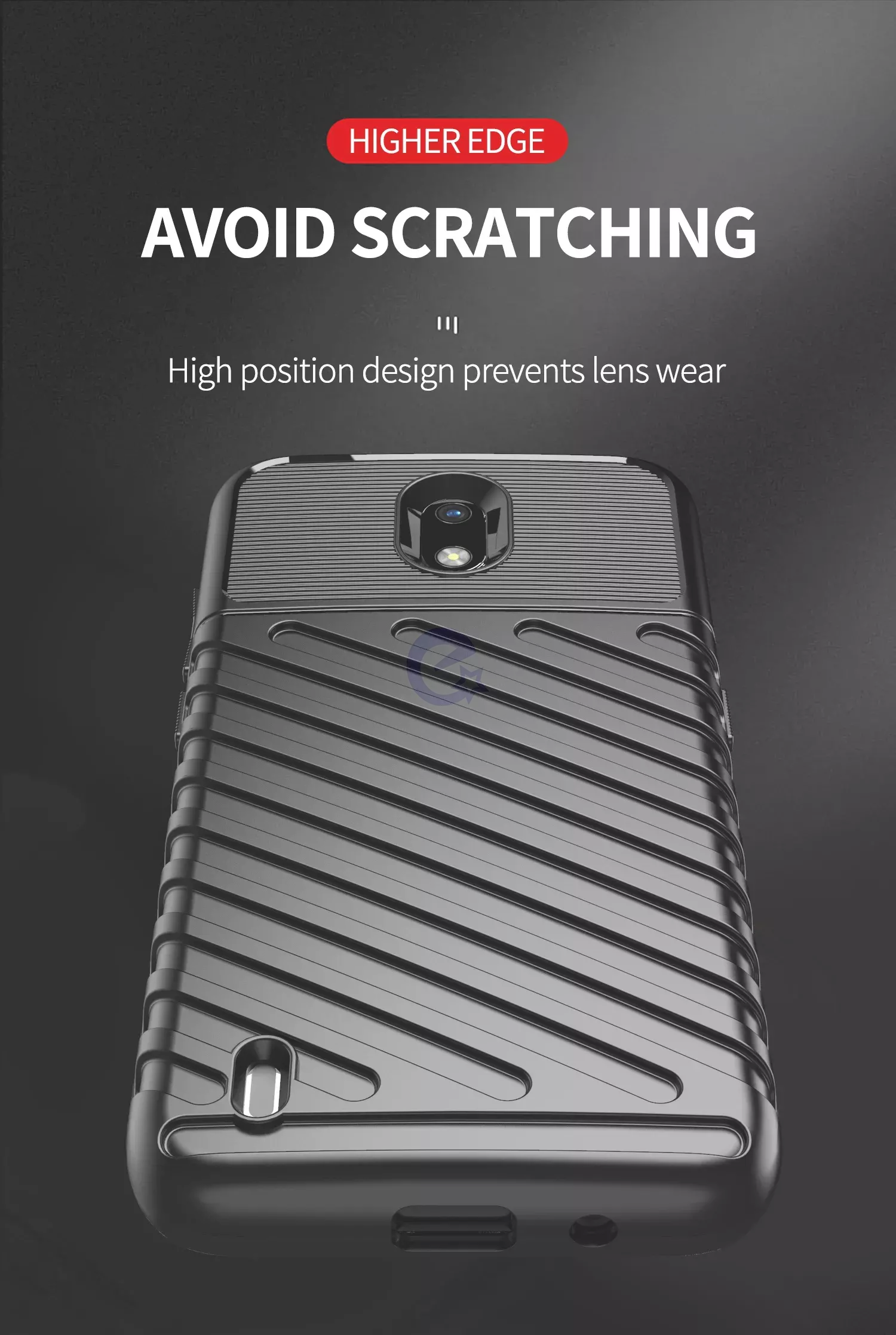 Протиударний чохол бампер для Nokia C32 Anomaly Thunder Black (Чорний) 