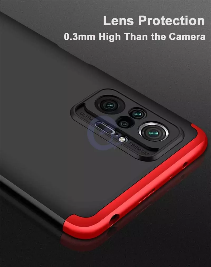 Ультратонкий чохол бампер для Xiaomi Poco X6 Pro GKK Dual Armor Black / Red (Чорний / Червоний) 
