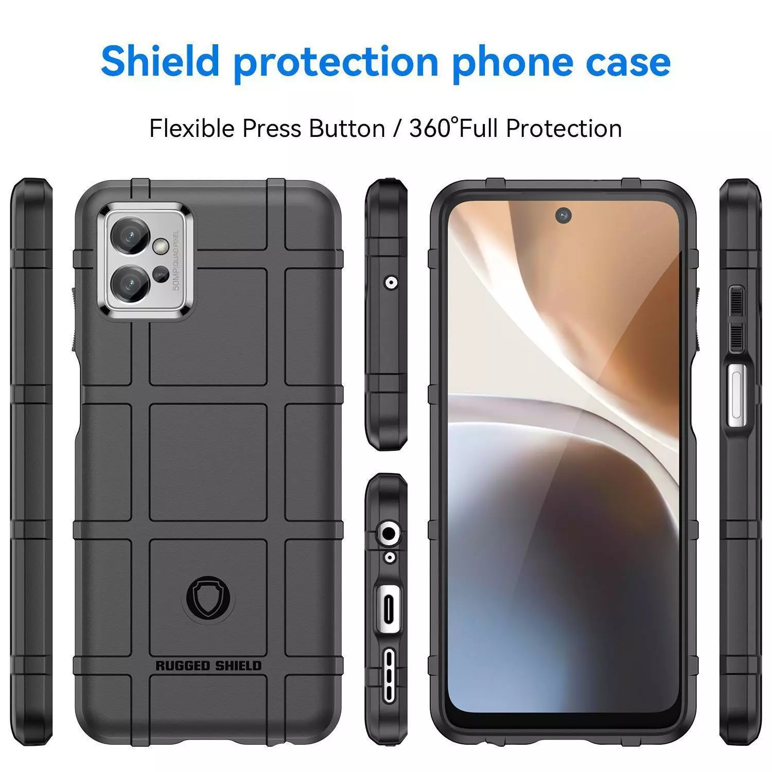 Противоударный чехол бампер для Xiaomi Redmi K70 Anomaly Rugged Shield Black (Черный) 