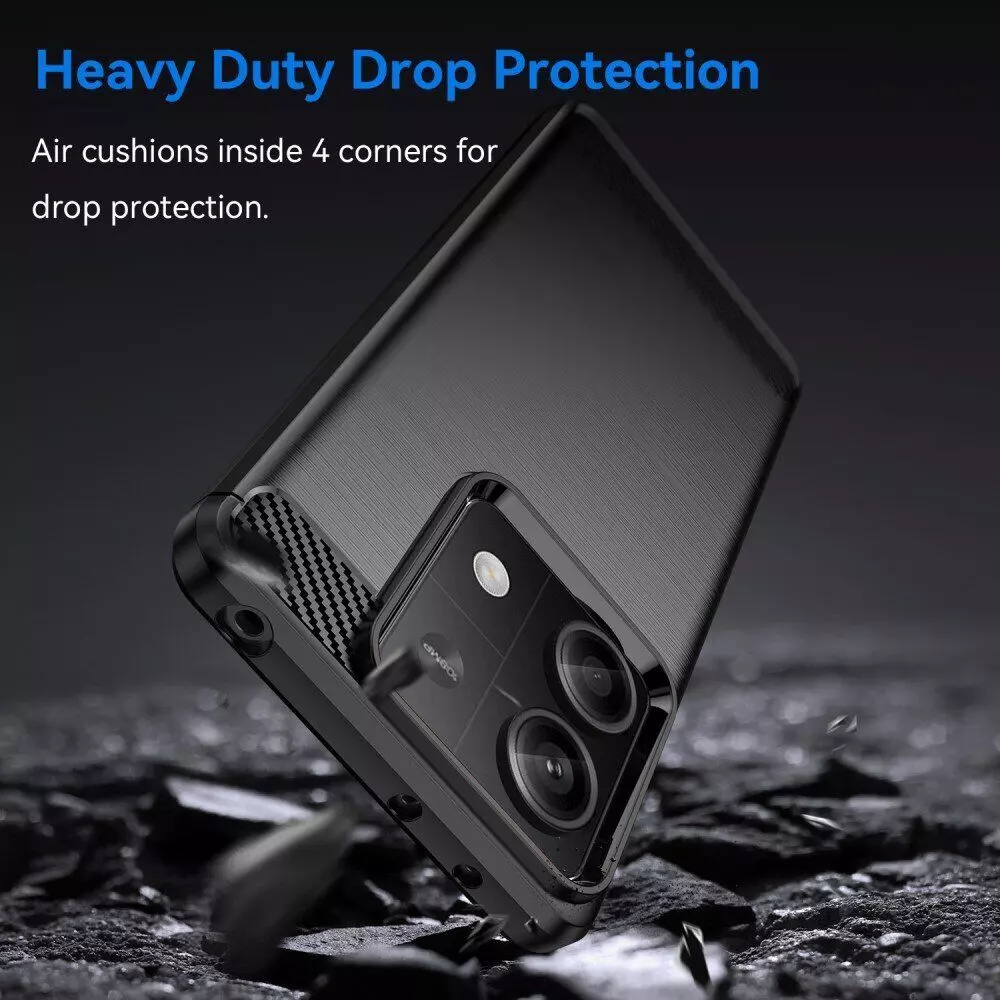 Протиударний чохол бампер для Xiaomi Poco F6 iPaky Carbon Fiber Blue (Синій) 