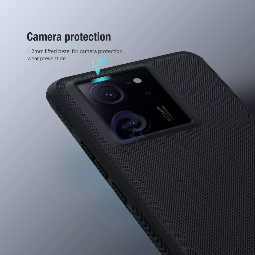 Протиударний чохол бампер Nillkin Super Frosted Shield для Xiaomi 13T Black (Чорний) 