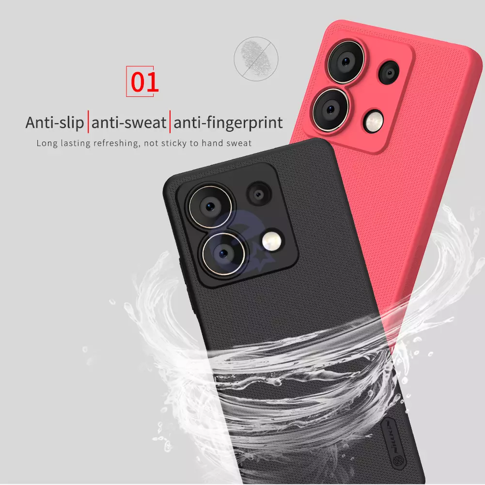 Протиударний чохол бампер Nillkin Super Frosted Shield для Xiaomi Redmi Note 13 Blue (Синій) 