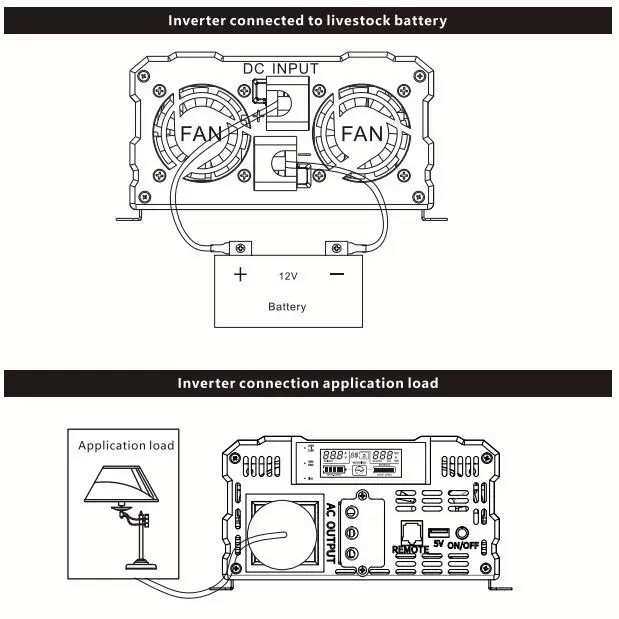 Автомобильный инвертор преобразователь напряжения BELTTT BAP3000 3000W 12V-220V Black / Orange (Черный / Оранжевый)