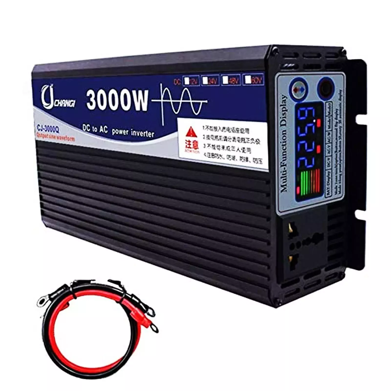 Автомобильный инвертор преобразователь напряжения CJ CHANGI CJ-3000Q Color Screen Multi Display 3000W 12V-220V Black (Черный) Автомобильный инвертор преобразователь напряжения CJ CHANGI CJ-3000Q Color Screen Multi Display 3000W 12V-220V Black (Черный)