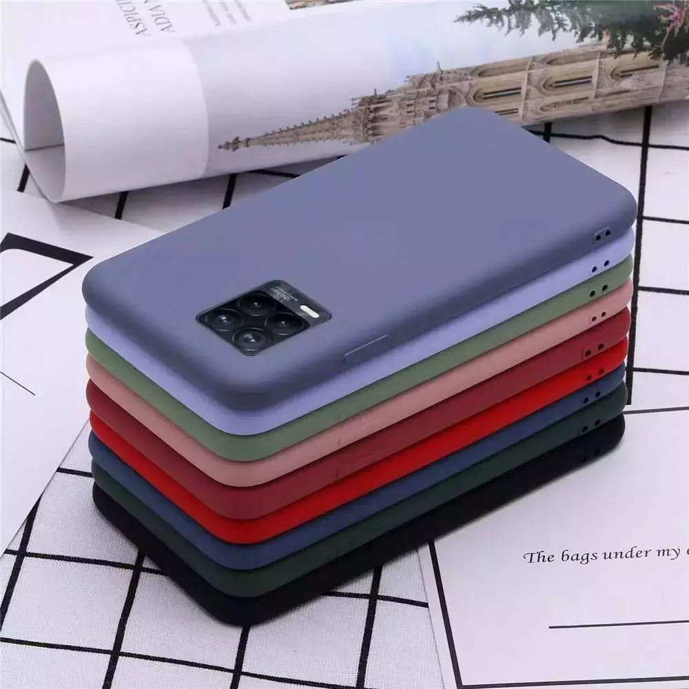 Чохол бампер для Realme C65 Anomaly Silicone (з мікрофіброю) Blue (Синій)