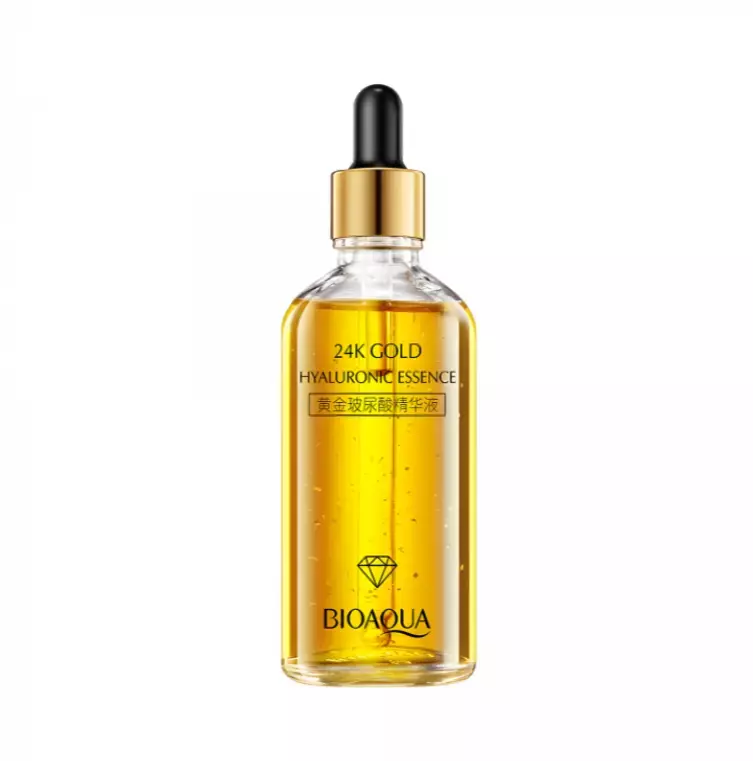Омолоджуюча сироватка для обличчя Bioaqua Yellow Gold Hyaluronic Essence з гіалуроновою кислотою, 100 мл Омолоджуюча сироватка для обличчя Bioaqua Yellow Gold Hyaluronic Essence з гіалуроновою кислотою, 100 мл