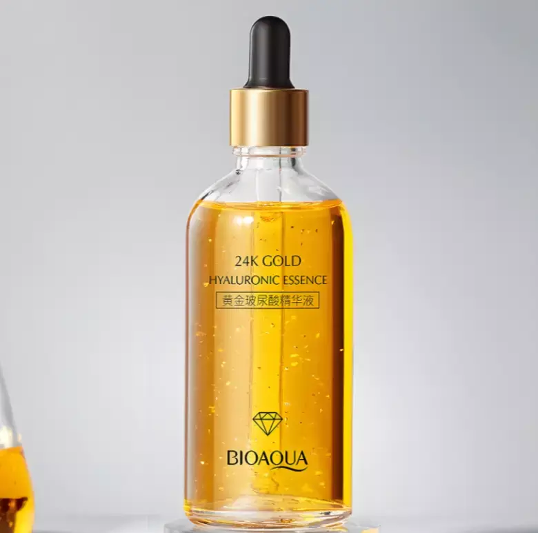 Омолоджуюча сироватка для обличчя Bioaqua Yellow Gold Hyaluronic Essence з гіалуроновою кислотою, 100 мл Омолоджуюча сироватка для обличчя Bioaqua Yellow Gold Hyaluronic Essence з гіалуроновою кислотою, 100 мл