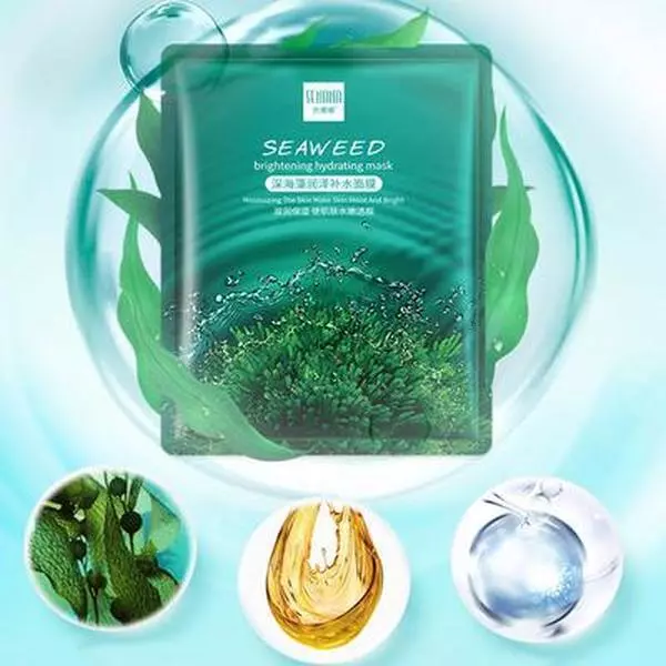 Тканинна маска для шкіри Senana Seaweed Brightnening Hydating Mask з морськими водоростями, 25 г