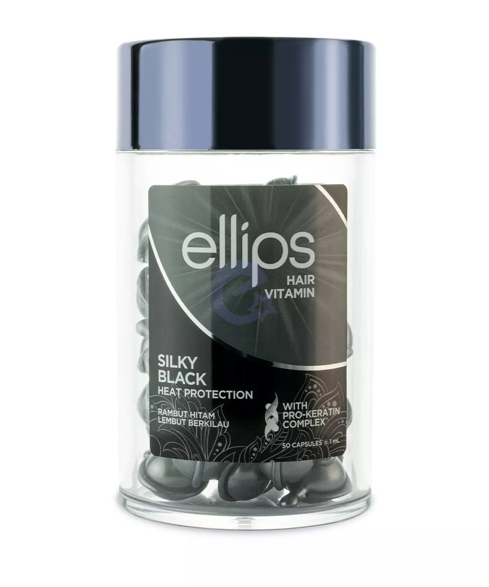 Витамины Ellips Silky Black Pro Keratin для ежедневного ухода за темными волосами (50 шт.)