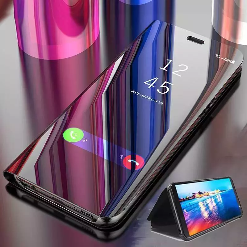 Интерактивная чехол книжка для Realme C65 Anomaly Clear View Lilac (Лиловый)