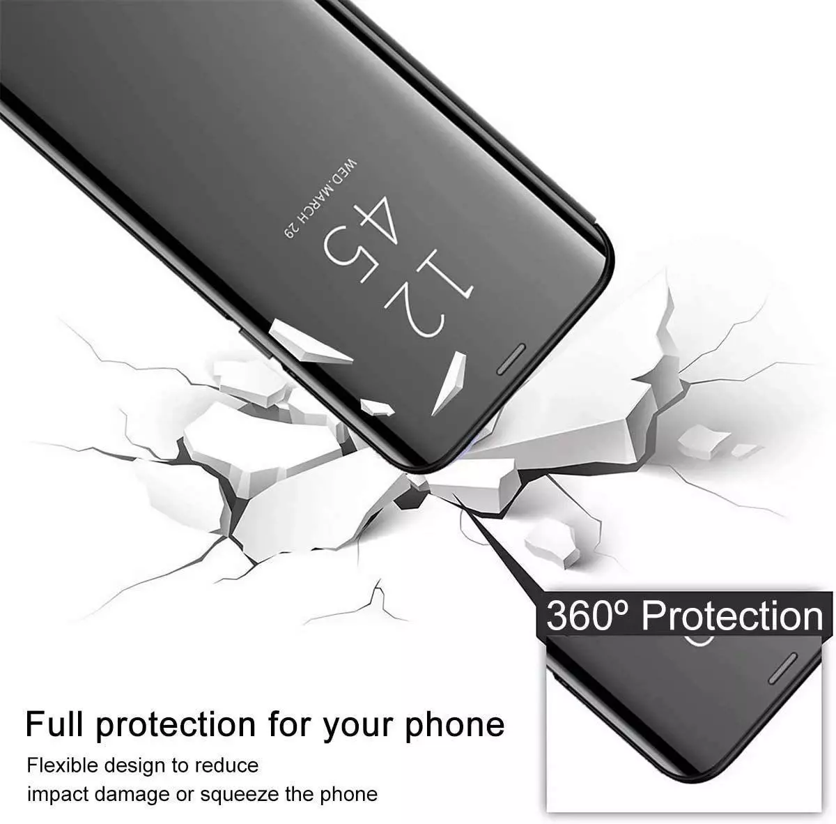 Інтерактивна чохол книжка для Realme GT 6T Anomaly Clear View Blue (Синій)