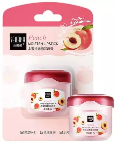 Бальзам для губ Senana Moisten Lipstick з екстрактом персика, 7 г