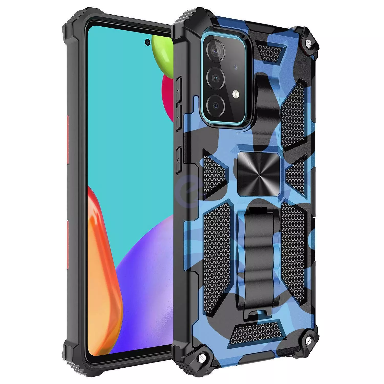 Протиударний чохол бампер для Motorola Moto G24 Power Anomaly Hybrid Armor (вбудована підставка) Army Blue (Армійський Синій)