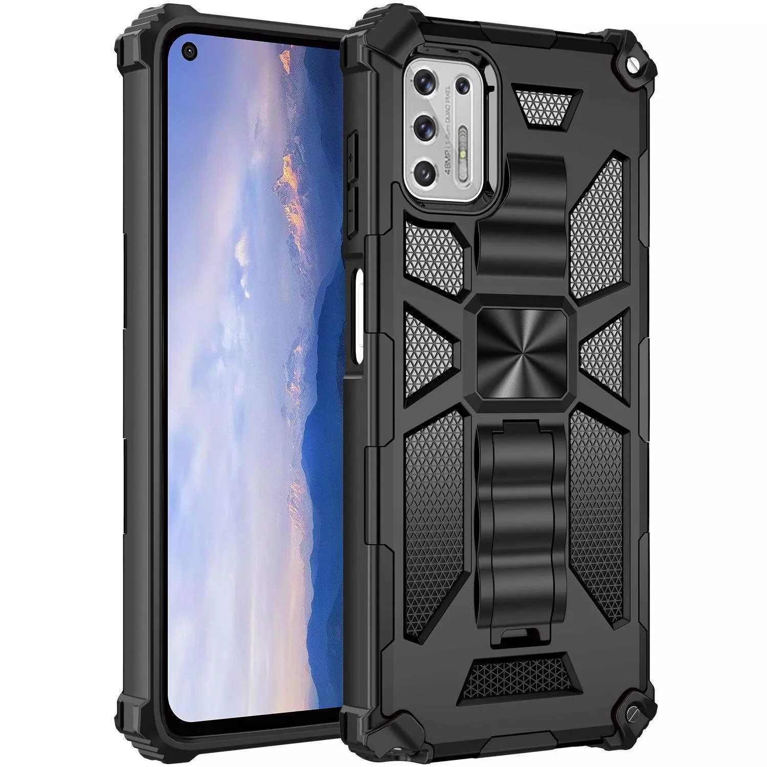 Протиударний чохол бампер для Sony Xperia 10 VI Anomaly Hybrid Armor (вбудована підставка) Black (Чорний)
