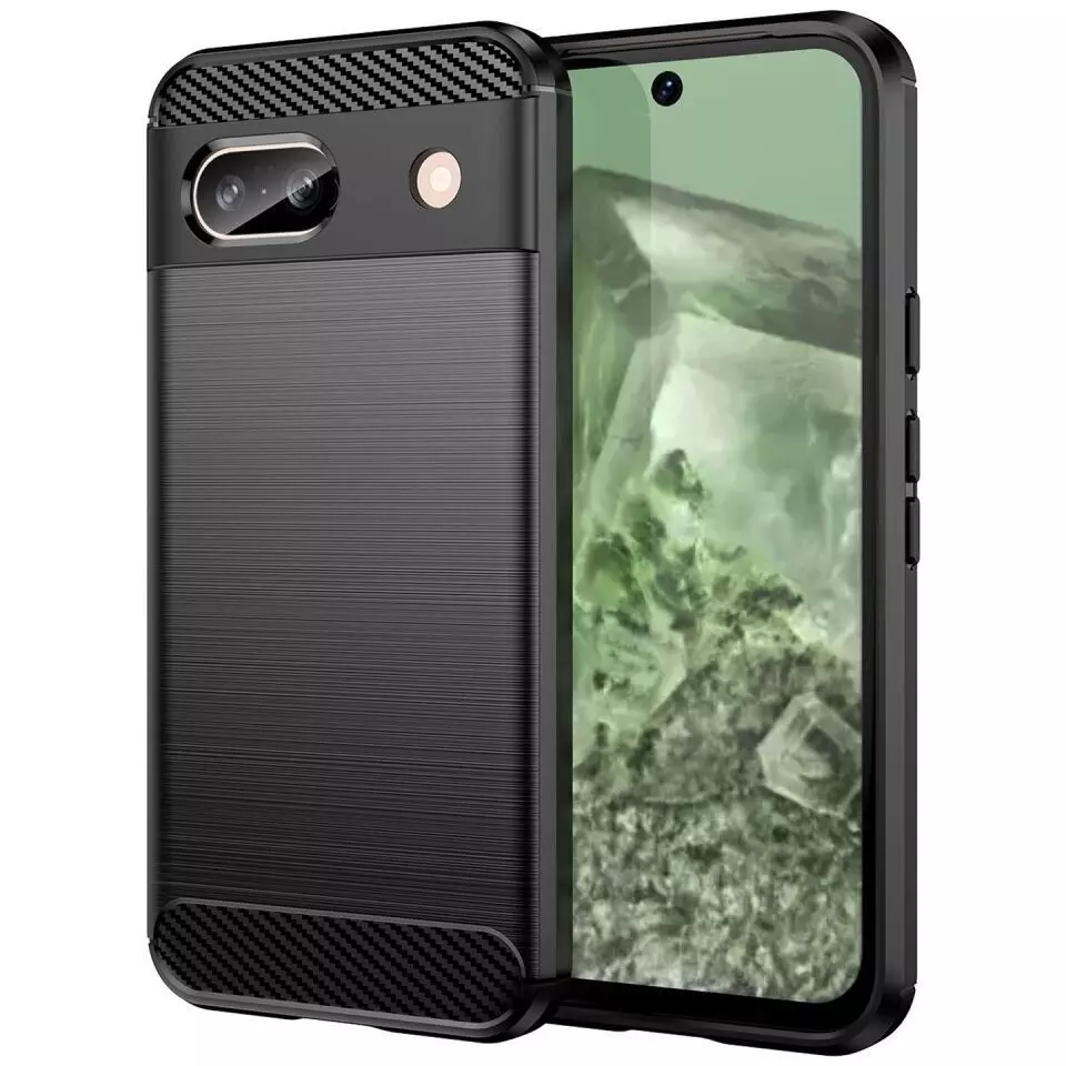 Протиударний чохол бампер для Google Pixel 8a iPaky Carbon Fiber Black (Чорний)