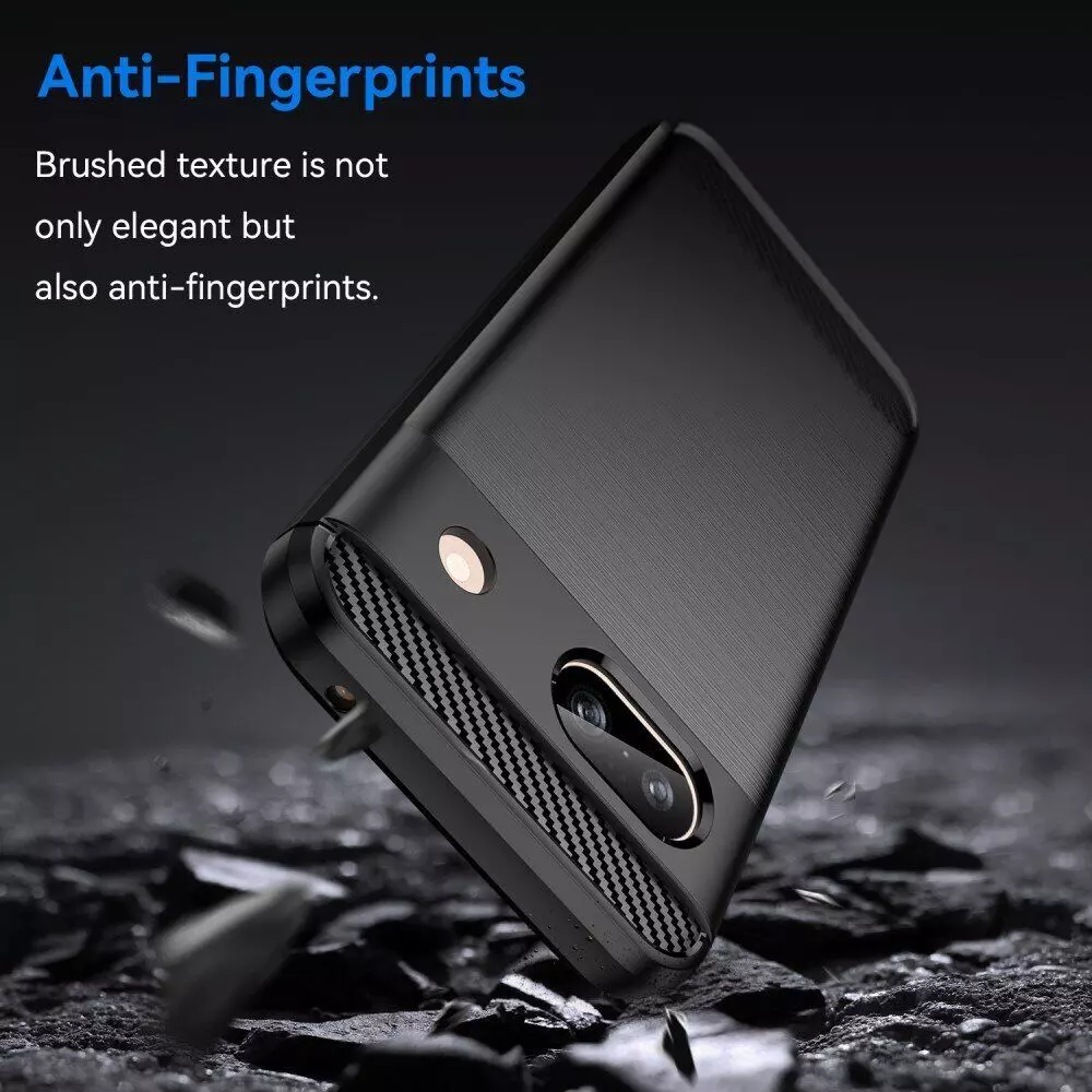 Протиударний чохол бампер для Google Pixel 8a iPaky Carbon Fiber Black (Чорний)