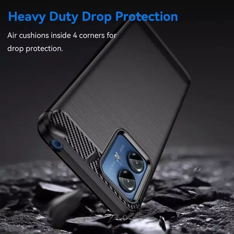 Протиударний чохол бампер для Motorola Moto G24 Power iPaky Carbon Fiber Blue (Синій)