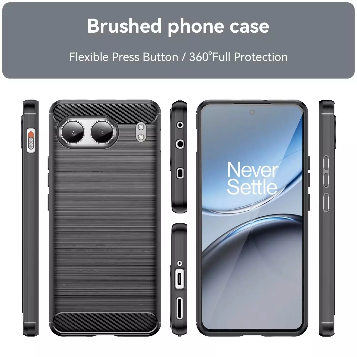 Протиударний чохол бампер для OnePlus Nord 4 iPaky Carbon Fiber Blue (Синій)