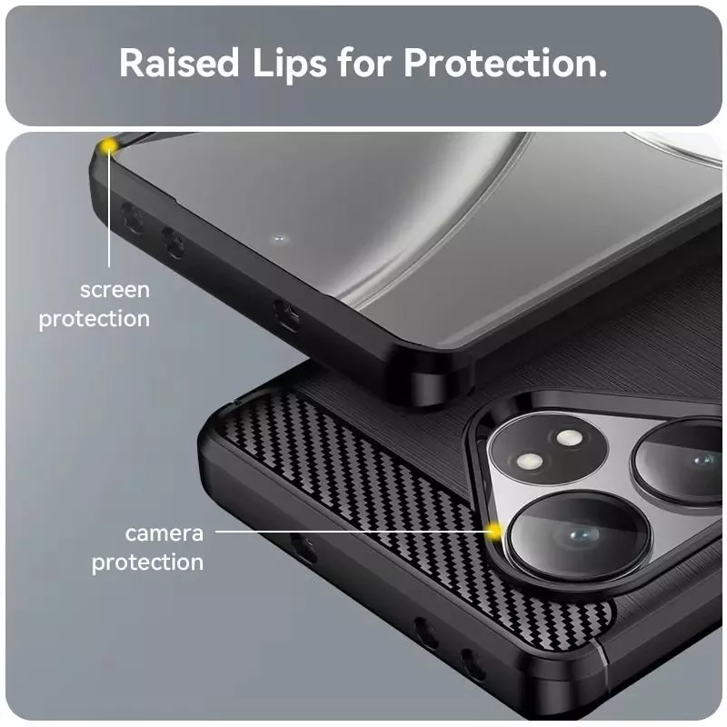 Противоударный чехол бампер для Realme GT 6T iPaky Carbon Fiber Red (Красный)