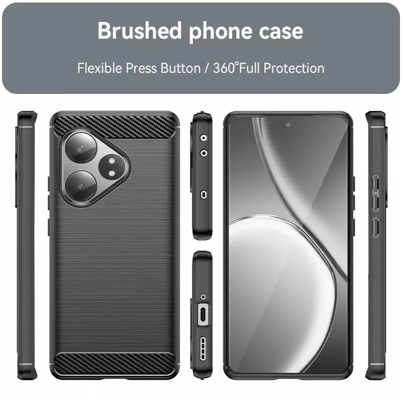 Противоударный чехол бампер для Realme GT 6T iPaky Carbon Fiber Red (Красный)