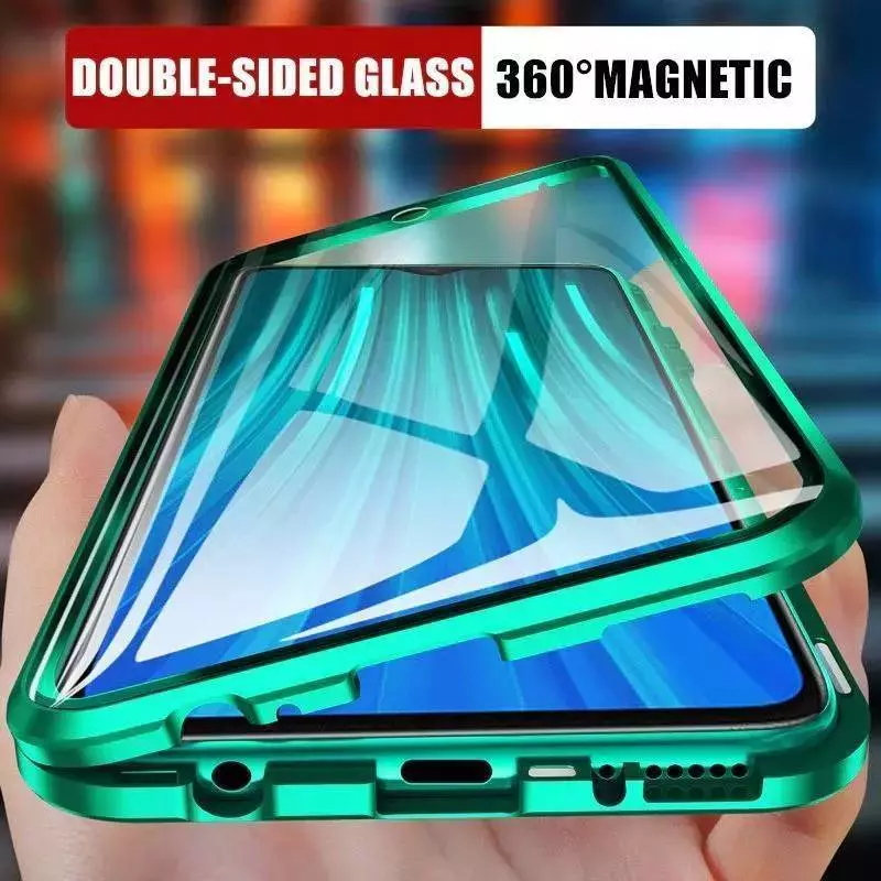 Чохол бампер для Realme Note 50 Anomaly Magnetic 360 With Glass Green (Зелений)