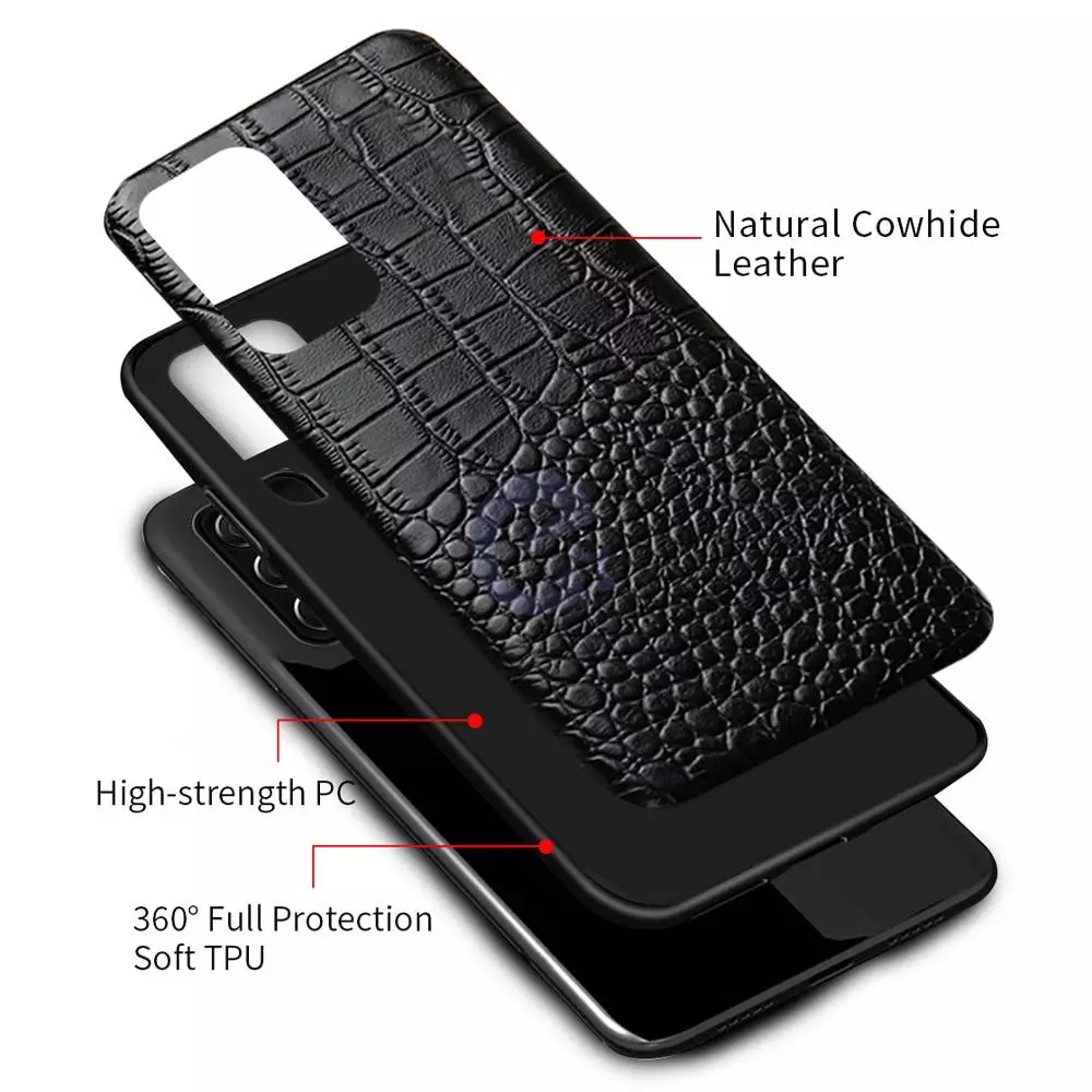 Чехол бампер для Samsung Galaxy M35 5G Anomaly Crocodile Style Black (Черный)