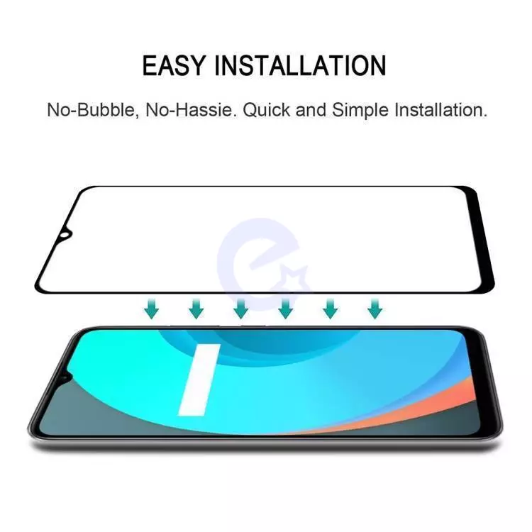 Захисне скло для Realme C30 Mocolo Full Cover Glue Glass (повне проклеювання екрану) Black (Чорний)