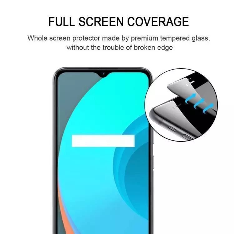 Захисне скло для Realme C53 Mocolo Full Cover Glue Glass (повне проклеювання екрану) Black (Чорний)