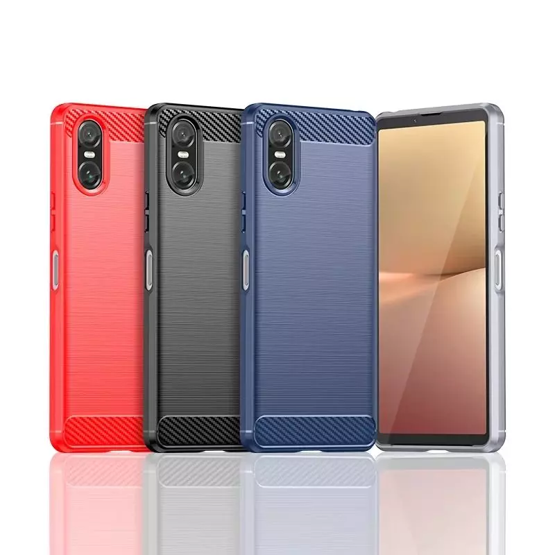 Противоударный чехол бампер для Sony Xperia 5 V iPaky Carbon Fiber Black (Черный) Противоударный чехол бампер для Sony Xperia 5 V iPaky Carbon Fiber Black (Черный)